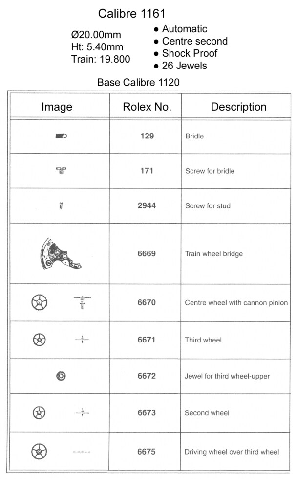Rolex 1161 new