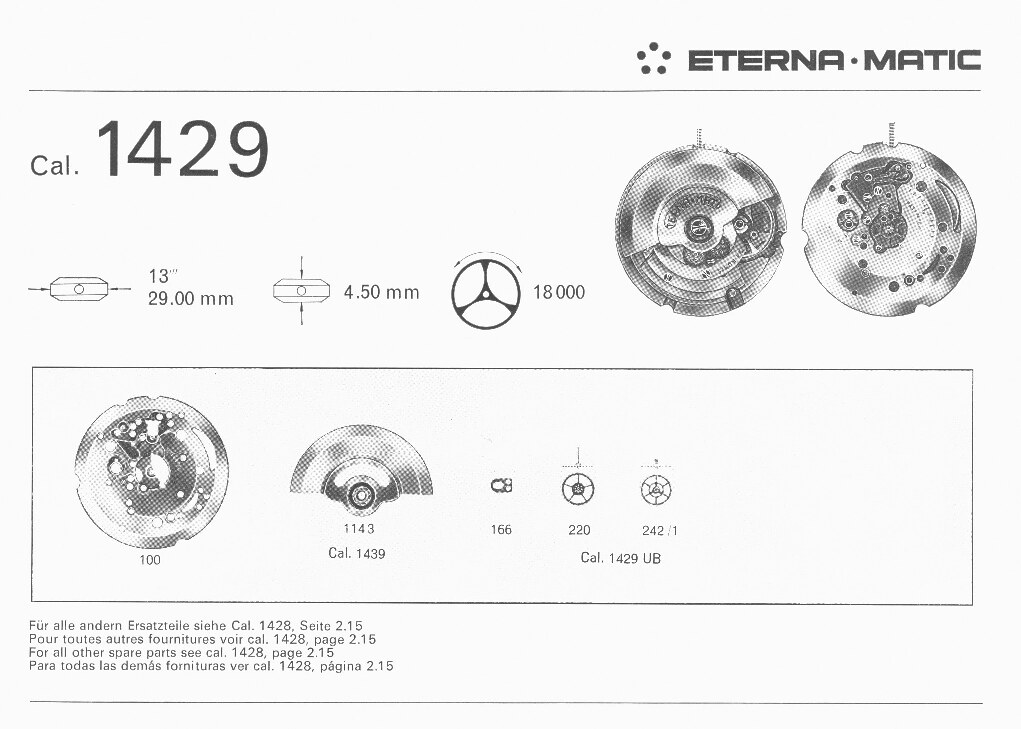 Eterna 1429 partlist