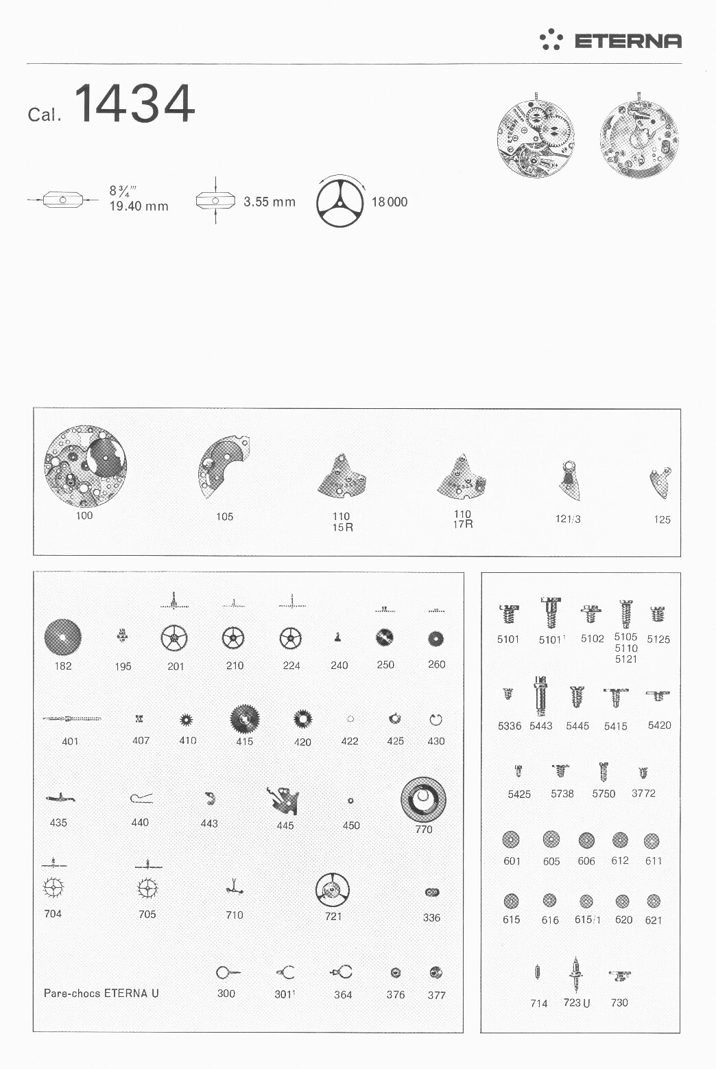 Eterna 1434 partlist