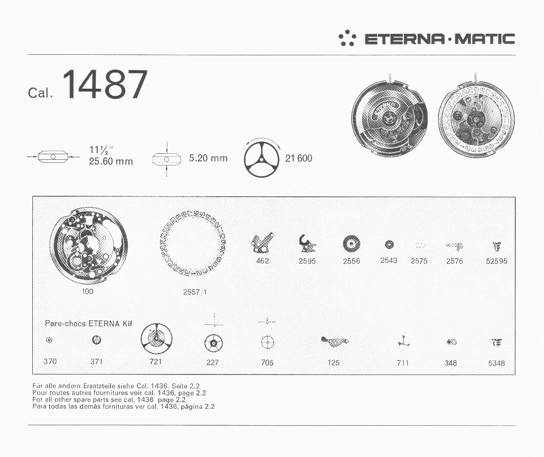 Eterna 1487 partlist