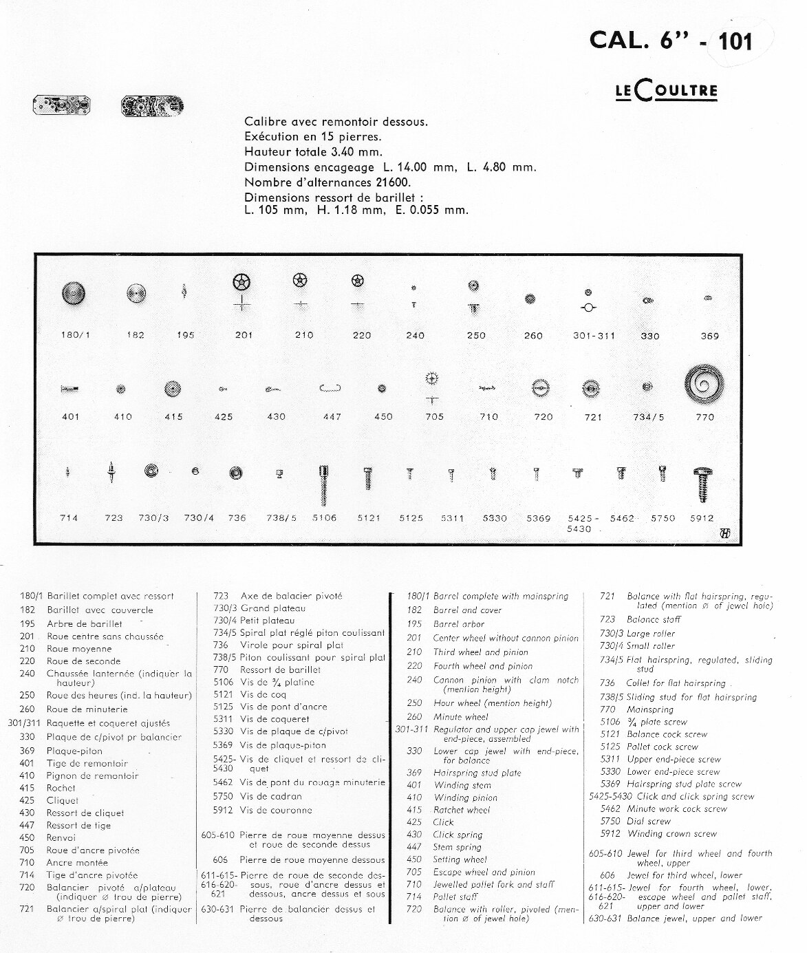 JLC 101 partlist