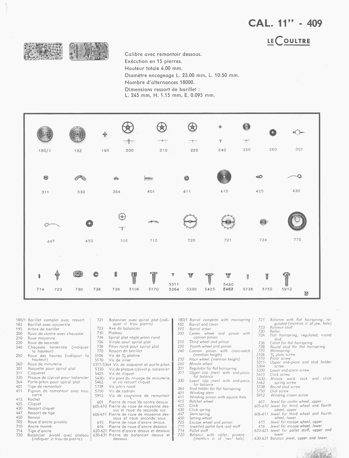 JLC 409 partlist