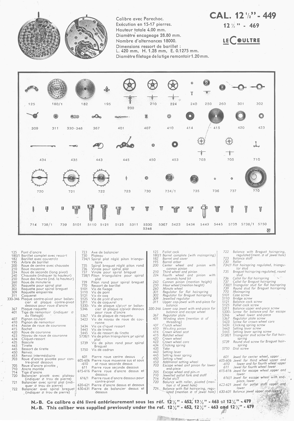 JLC 449 partlist