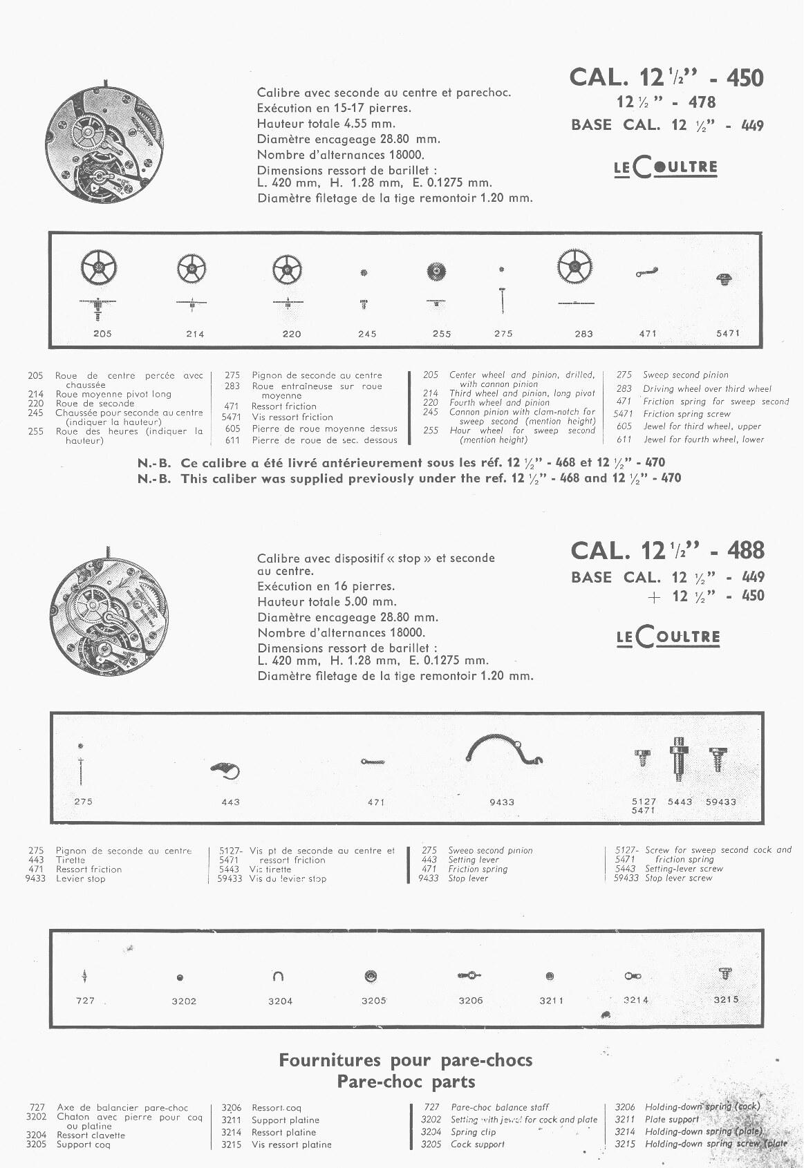 JLC 450 partlist