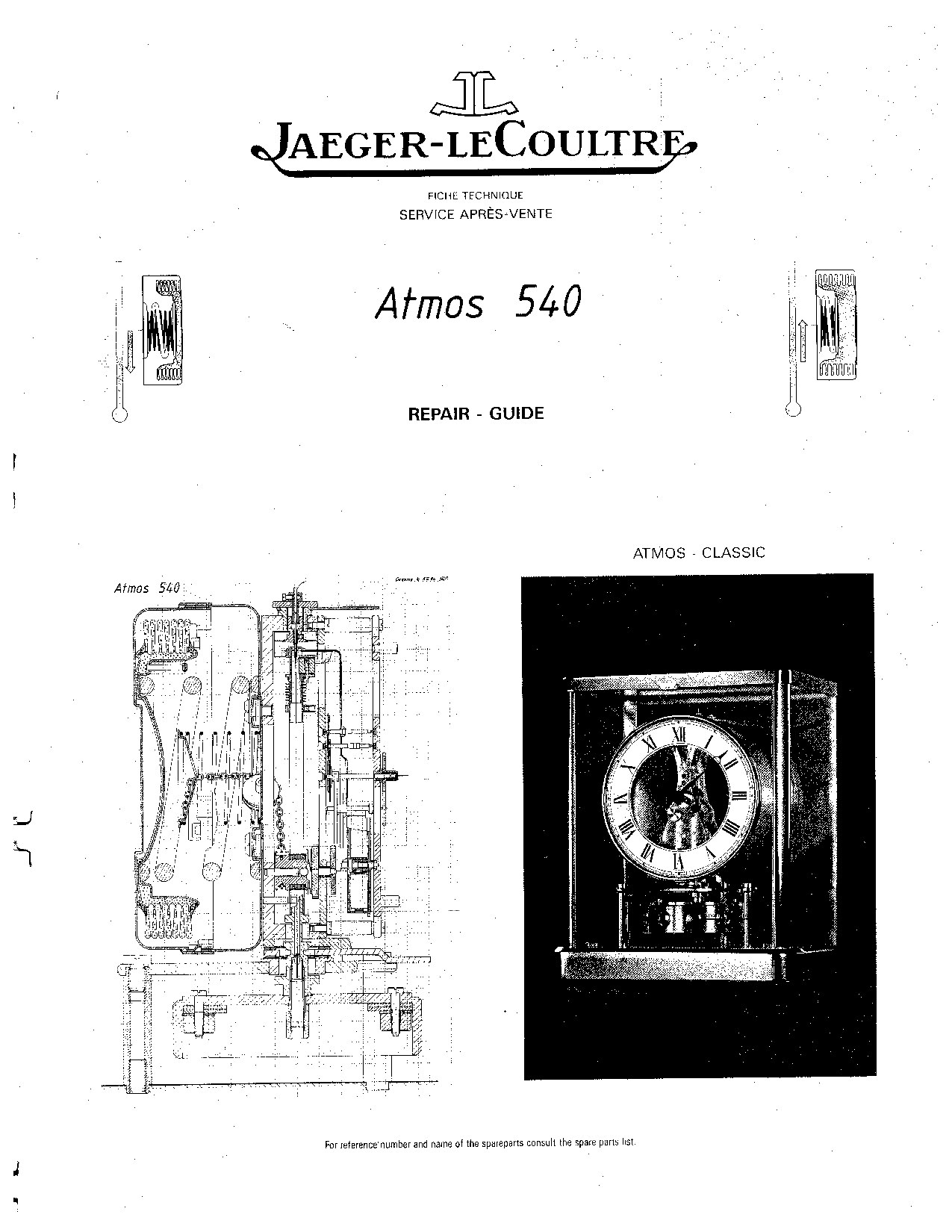 Atmos Calibre 540 technical manual