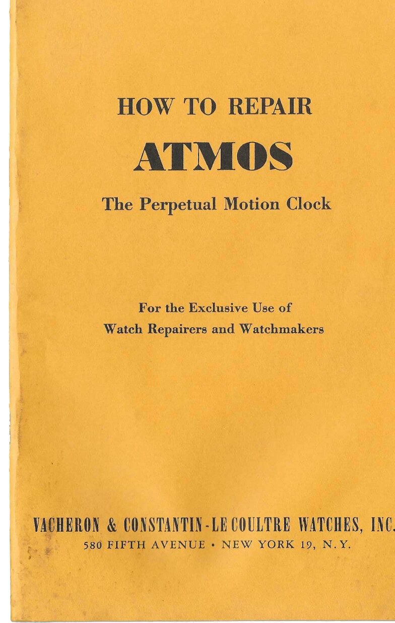 How to repair Atmos The perpetual Motion Clock